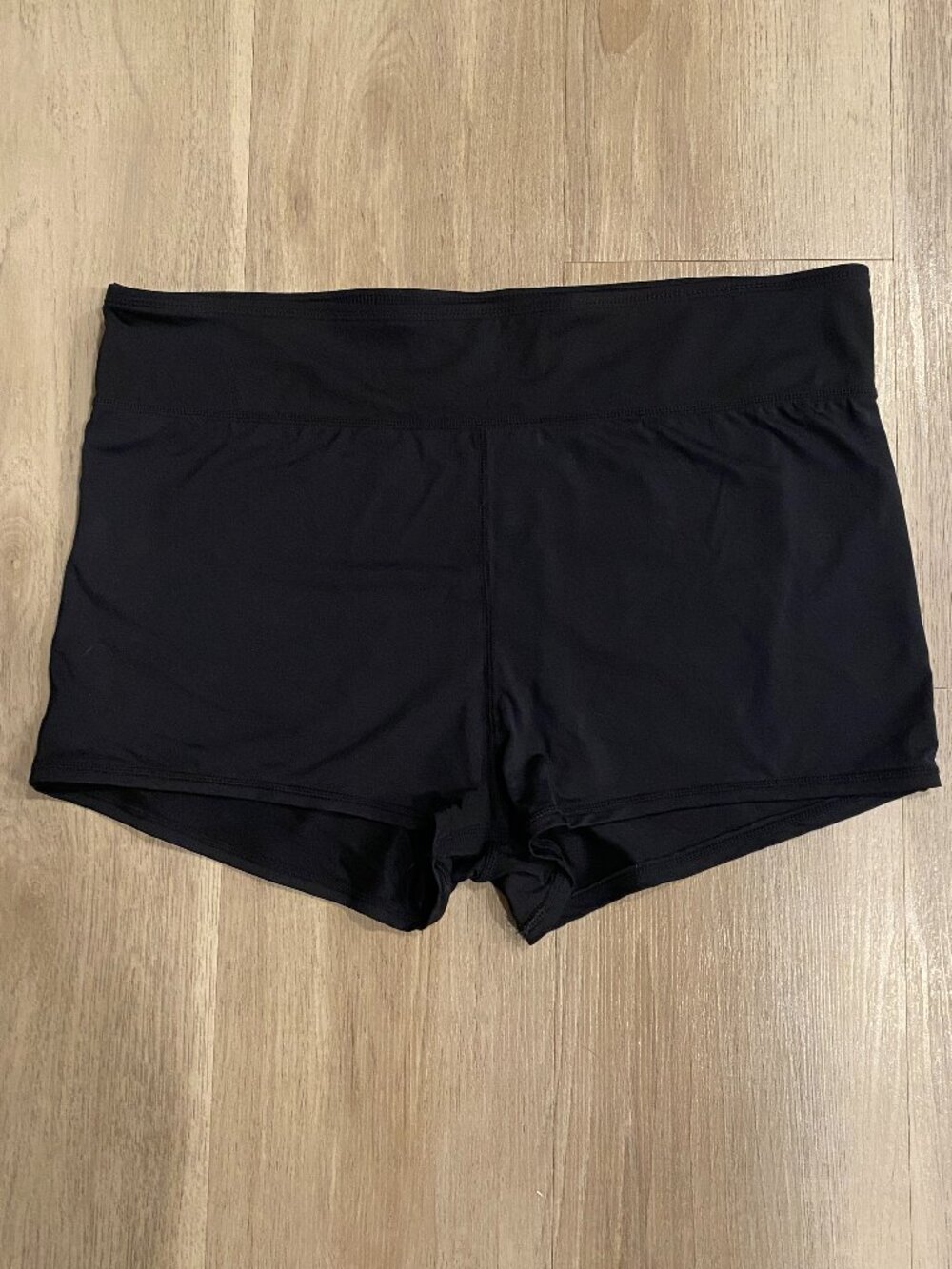 Shade & Shore Black Swim Shorts Women's L 12-14 Boyshort Swim Bottoms UPF Beach